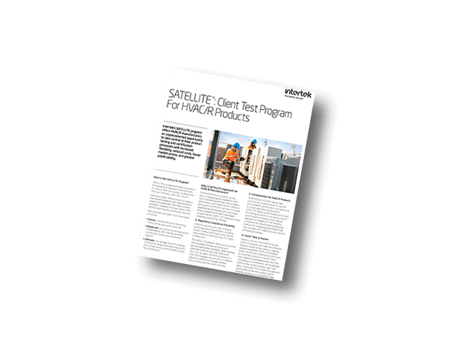 SATELLITE™ Client Test Program for HVAC/R Products | Fact Sheet