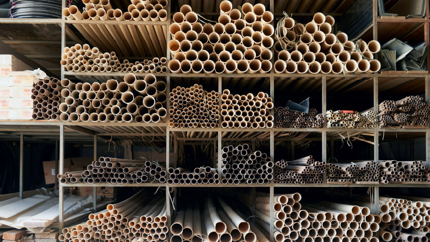 Building Materials on shelves