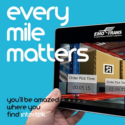 A table displaying the Emo Trams brand with order pickup times