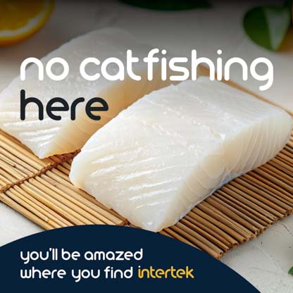 Sliced fish fillet on bamboo mat