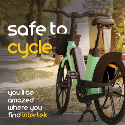 A parked electric bicycle